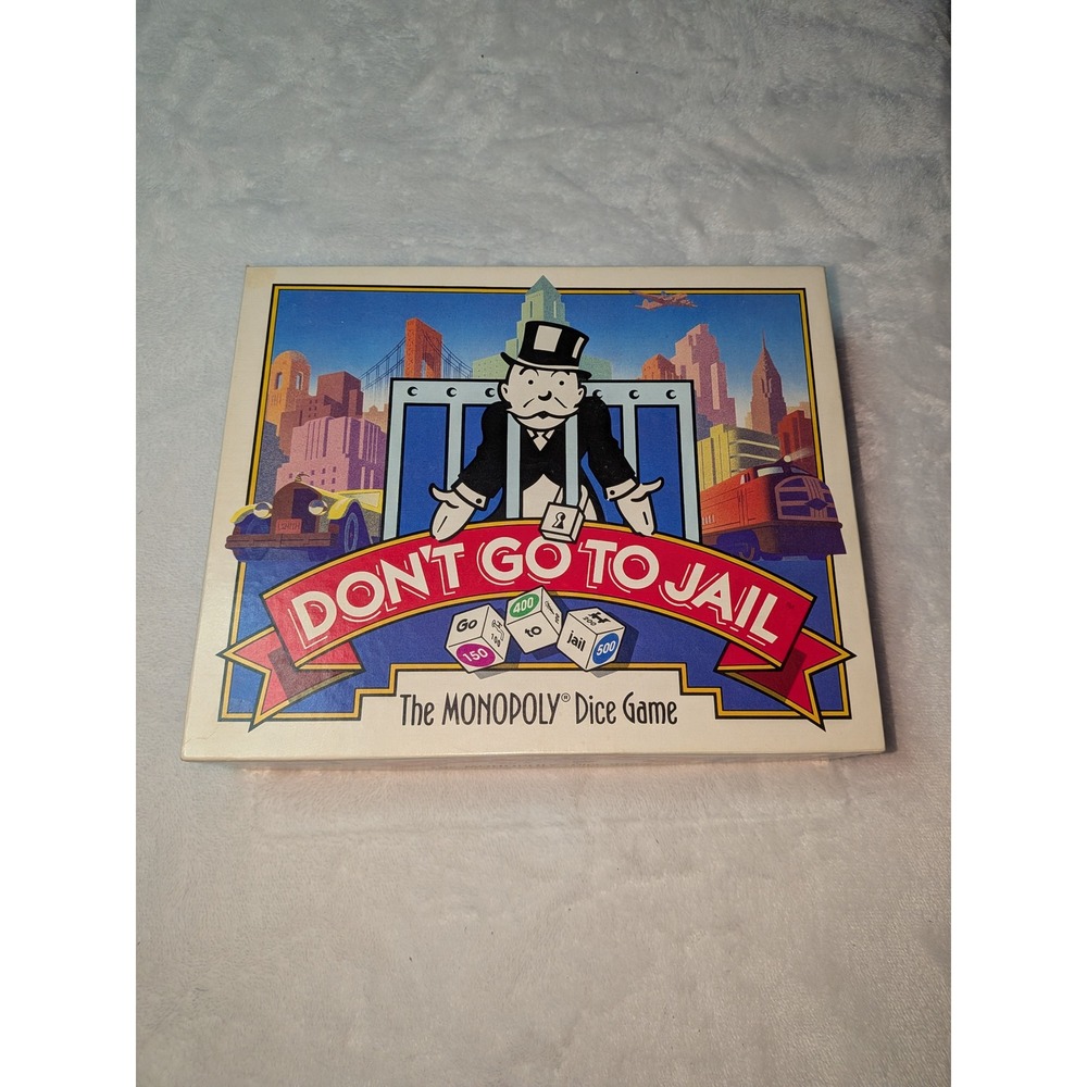 Vintage 1991 Parker Brothers Don't Go To‎ Jail Monopoly Dice Game Complete